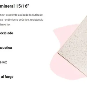 Plafón Acústico AGC WESTON 61x61 cm - Fibra Mineral